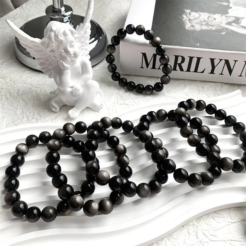 Silver Obsidian Bracelet