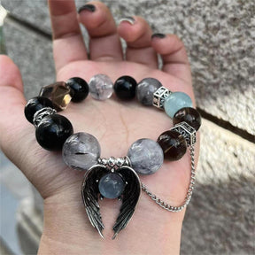 Aquamarine Obsidian Energy Stones Bracelet