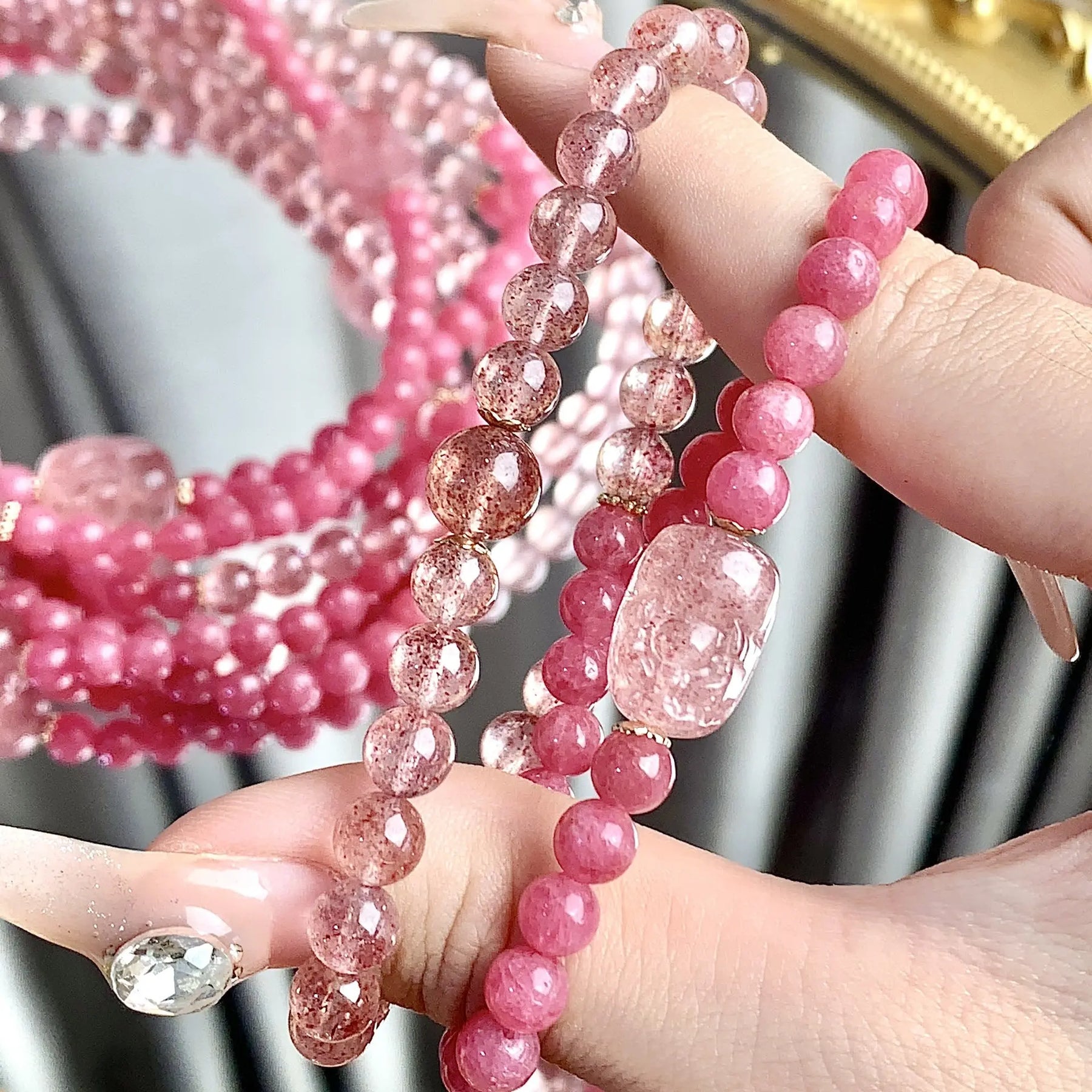 Strawberry Quartz Bracelet