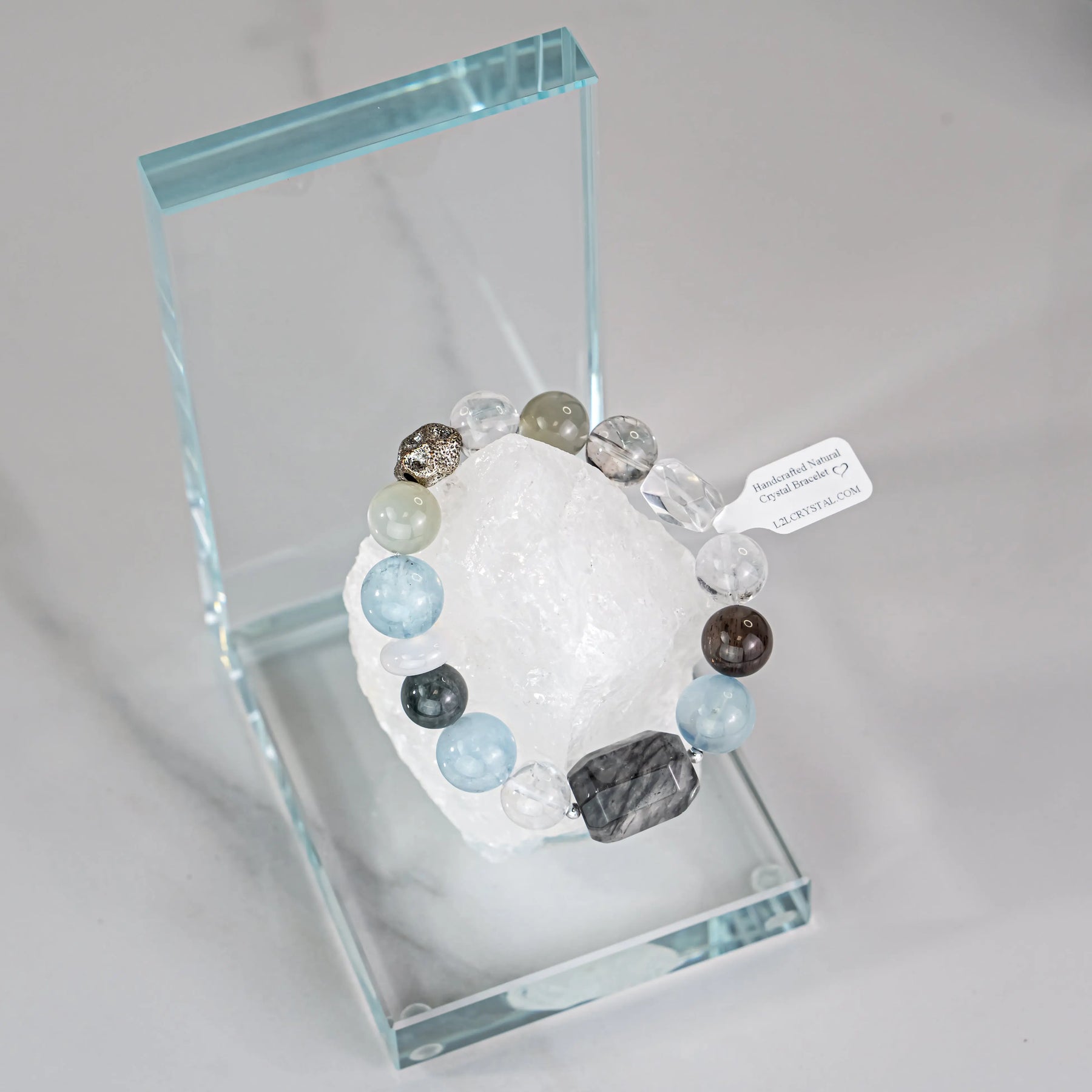 silver-moonstone-aquamarine-eagle-eye-stone-bracelet.L2L Crystal