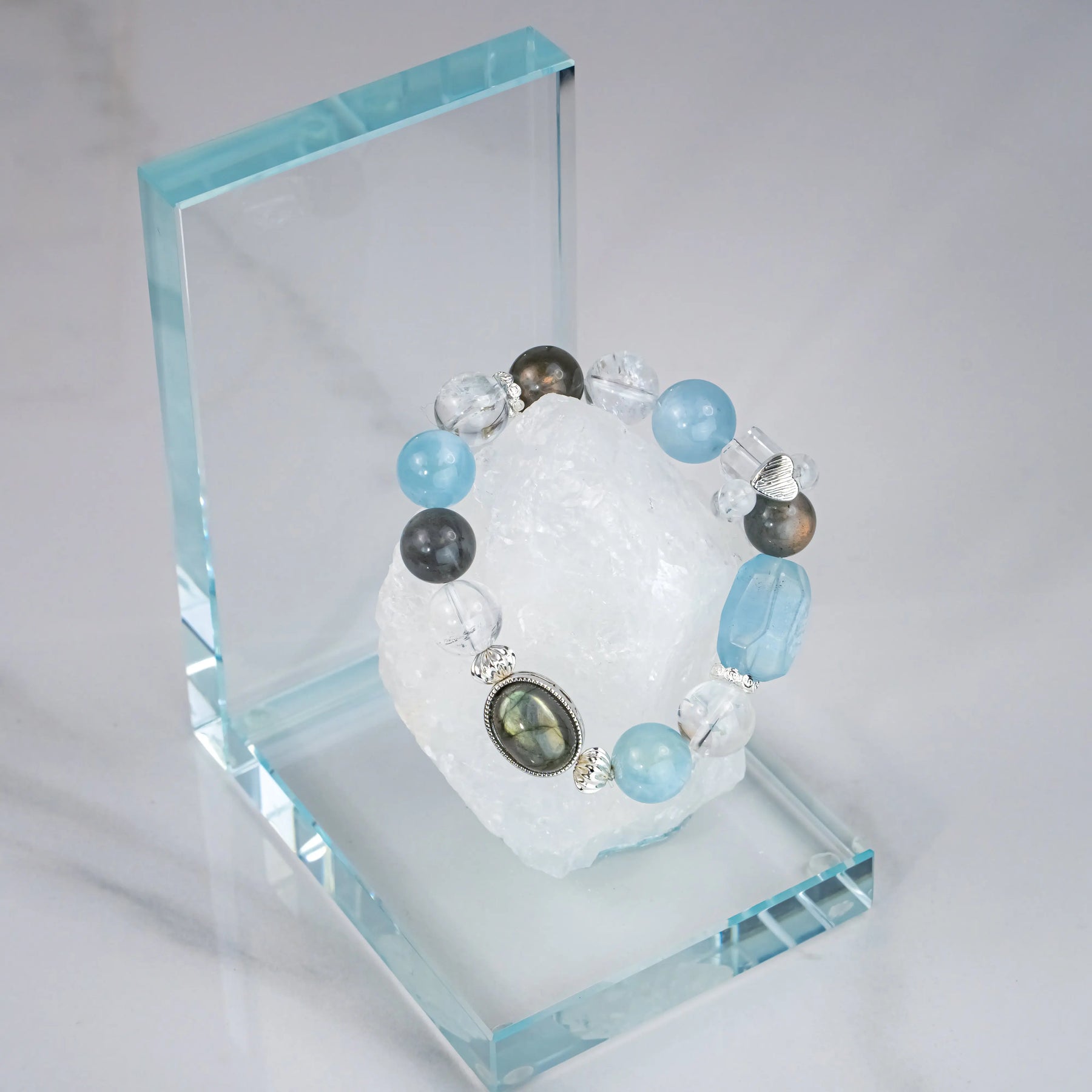 labradorite-aquamarine-azeztulite-bracelet.L2L Crystal