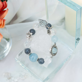 Ocean Breeze Aquamarine Peal Fluorite bracelet