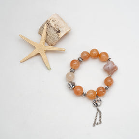 Snowflake Phantom & Blossom Agate Bracelet