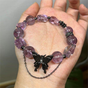 Amethyst Butterfly Bracelet