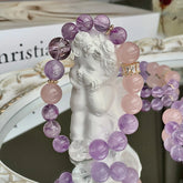 Rose Quartz Lavender Quartz Azeztulite Bracelet L2L Crystal