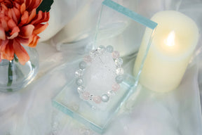 Rose & Clear Quartz Moonstone Bracelet L2L Crystal