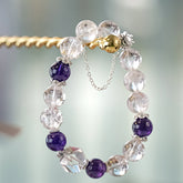Sunbeam Smile Azeztulite & Amethyst Crystal Bracelet L2L Crystal