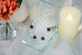 Sunbeam Smile Azeztulite & Amethyst Crystal Bracelet L2L Crystal