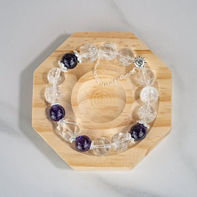 Sunbeam Smile Azeztulite & Amethyst Crystal Bracelet L2L Crystal