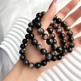 Silver Obsidian Bracelet