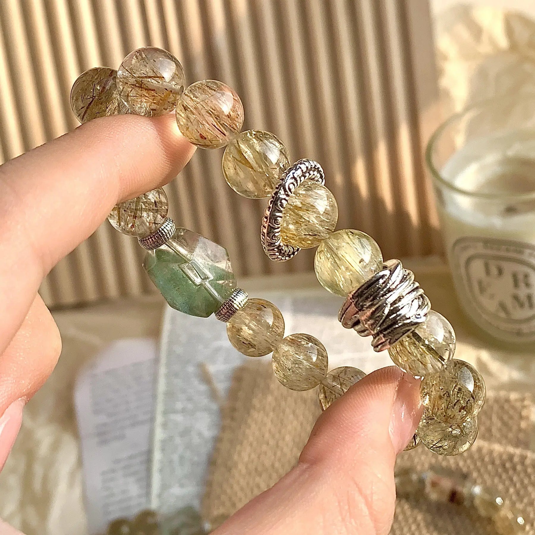 Golden Rutilated Quartz Bracelet 