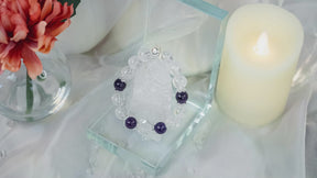 Sunbeam Smile Azeztulite & Amethyst Crystal Bracelet